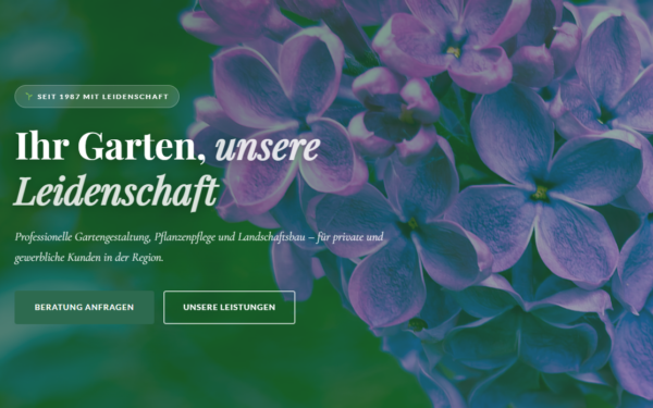 Website für Garten- & Landschaftsbau