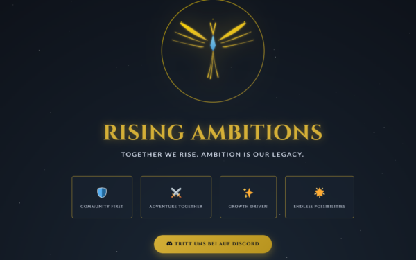 Community Website für Online-Game