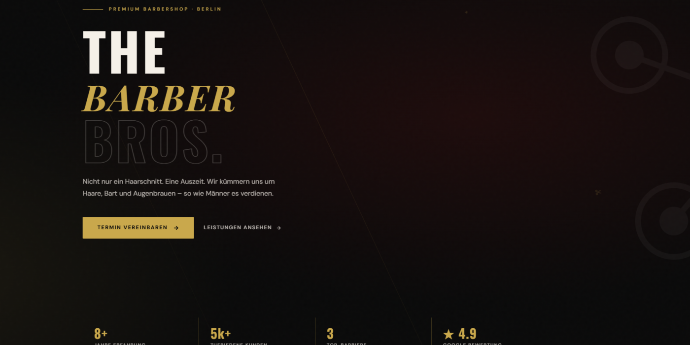 Herrenfriseur Website (Onepager)
