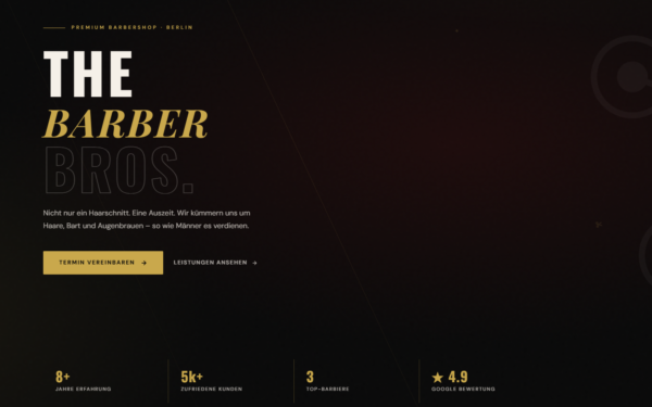 Herrenfriseur Website (Onepager)
