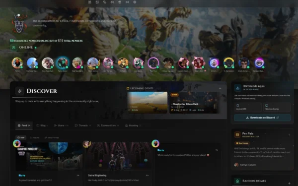 XIVFriends.net — Social-Plattform für FFXIV-Spieler